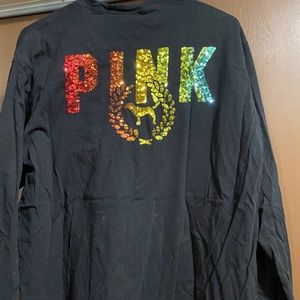 Vs pink bling long sleeve